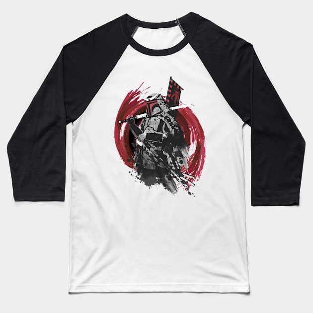 Armored Samurai Baseball T-Shirt by M-HO design